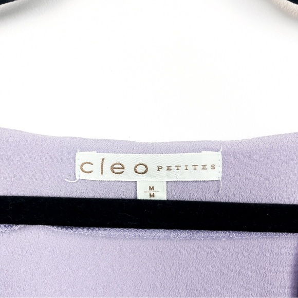 Cleo Long Sleeve Lavender Purple Button-Up Blouse - Picture 5 of 10